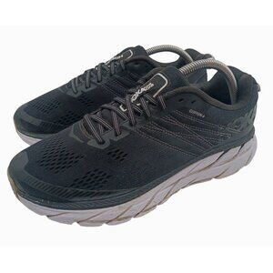 HOKA ONE ONE Running Shoes 'Clifton 6' Womens Black 9.5 D Wide Athletic Sneakers
